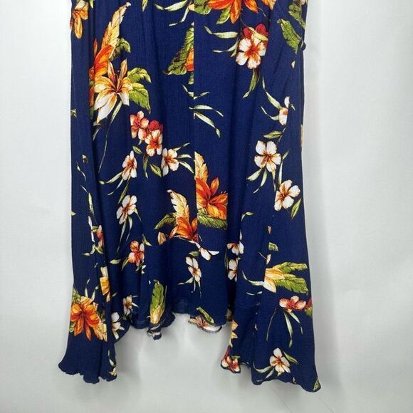 Ambiance Floral Mini Dress - Navy and Orange - Picture 11 of 11
